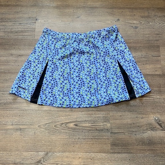 Bolle Sport Activewear Tennis Skirt Size Large multicolor Square Design - Picture 1 of 6
